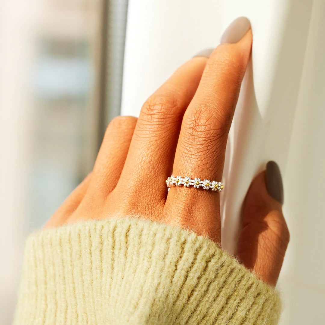 Garden - Luxurious Flower Adjustable Ring – Adeline Jewellery